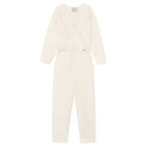 Paloma Wool White Jumpsuit Wrap Alexandria size Small Pockets V Neck